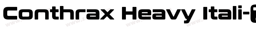 Conthrax Heavy Itali字体转换